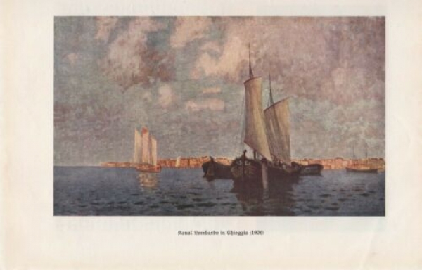 1927 - Kanal Lombardo in Chioggia, alter Druck